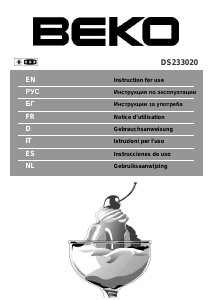 Руководство BEKO DS233020 Холодильник с морозильной камерой