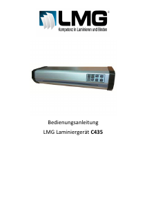 Bedienungsanleitung LMG C435 Laminiergerät