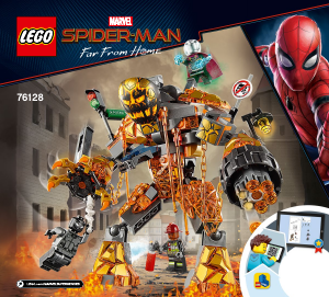 Bruksanvisning Lego set 76128 Super Heroes Strid mot Molten Man