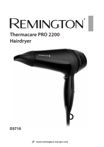 Εγχειρίδιο Remington D5710 Thermacare Pro 2200 Πιστολάκι μαλλιών