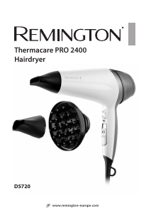 Посібник Remington D5720 Thermacare Pro 2400 Фен
