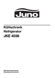 Manual Juno JKE4036 Refrigerator