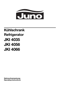 Manual Juno JKI4035 Refrigerator
