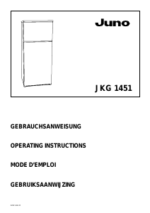 Handleiding Juno JKG1451 Koel-vries combinatie