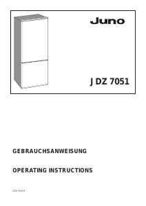 Handleiding Juno JDZ7051 Koel-vries combinatie