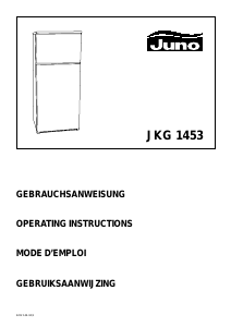 Handleiding Juno JKG1453 Koel-vries combinatie