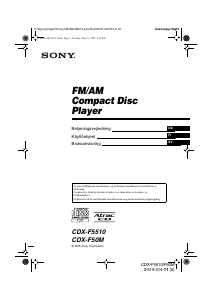 Käyttöohje Sony CDX-F5510 Autoradio