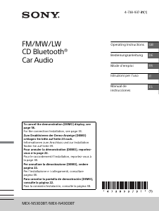 Handleiding Sony MEX-N4300BT Autoradio