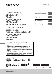 Käyttöohje Sony MEX-N7300BD Autoradio