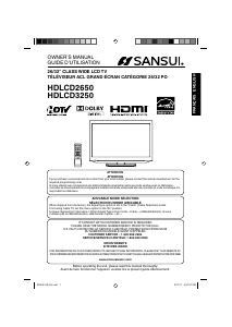 Bruksanvisning Sansui HDLCD2650 LCD TV