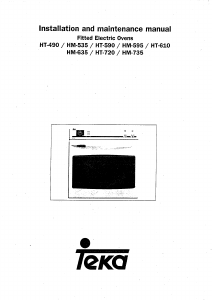 Manual Teka HM 535 Oven