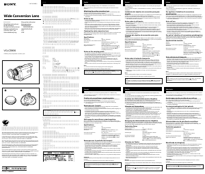 Manual Sony VCL-CZ0630 Lente