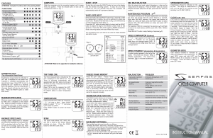 Bruksanvisning Serfas SI-10 Cykeldator