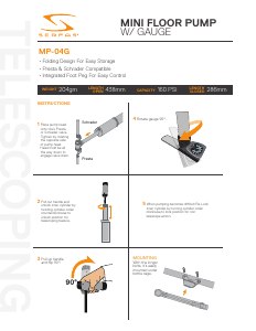 Manual Serfas MP-04G Bicycle Pump