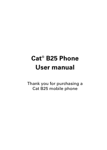 Manual CAT B25 Mobile Phone
