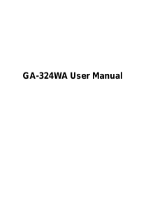 Manual GetNet GA-324WA Router