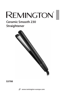 Manual de uso Remington S3700 Ceramic Smooth 230 Plancha de pelo