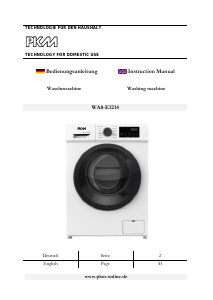 Manual PKM WA8-E1214 Washing Machine