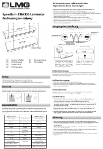 Bedienungsanleitung LMG Speedlam-336 Laminiergerät