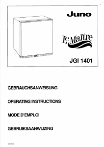 Handleiding Juno-Le Maitre JGI1401 Vriezer