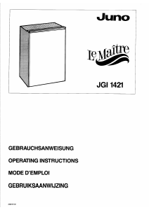 Handleiding Juno-Le Maitre JGI1421 Vriezer