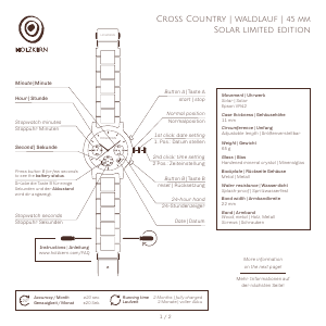 Bedienungsanleitung Holzkern Gipfeltraum Armbanduhr
