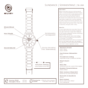 Bedienungsanleitung Holzkern Halo Armbanduhr