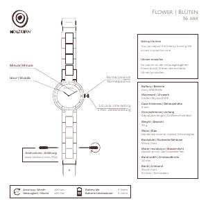 Manual Holzkern Tulpenrose Watch