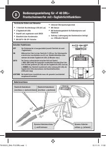 Handleiding Fuxon F 40 DRL Fietslamp