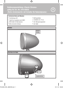 Bruksanvisning Fuxon Retro (LED) Cykellampa