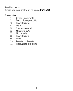 Manuale EVOLVEO Easyphone Telefono cellulare