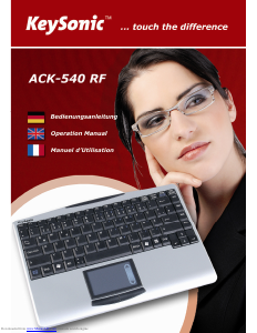 Handleiding KeySonic ACK-540 RF Toetsenbord