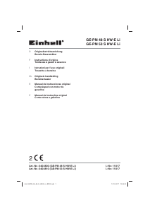 Manuale Einhell GE-PM 48 S HW-E Li Rasaerba