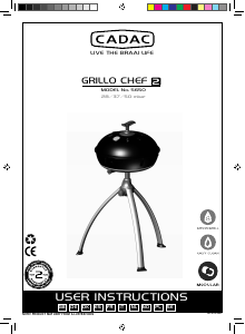 Manual Cadac Grillo Chef 2 5650 Barbecue