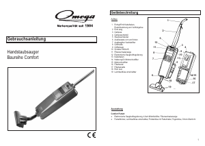 Bedienungsanleitung Omega Baureihe Comfort Staubsauger