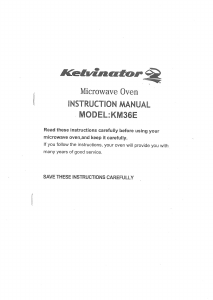Handleiding Kelvinator KM36E Magnetron