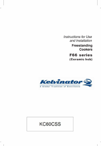 Bruksanvisning Kelvinator KC6640BLC Spis