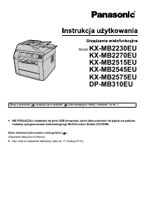 Instrukcja Panasonic DP-MB310EU Drukarka wielofunkcyjna