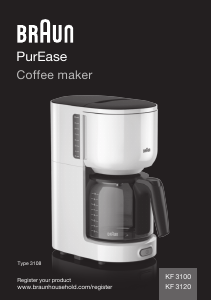 Kullanım kılavuzu Braun KF 3100 PurEase Kahve makinesi