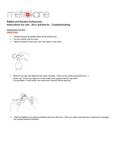 Handleiding Metrokane Houdini Kurkentrekker