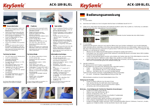 Manual KeySonic ACK-109 BL Keyboard