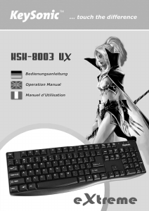 Handleiding KeySonic KSK-8003 UX Toetsenbord
