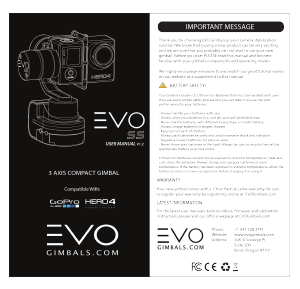 Handleiding EVO SS Gimbal