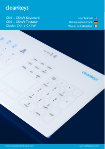 Handleiding Cleankeys CK4 Toetsenbord