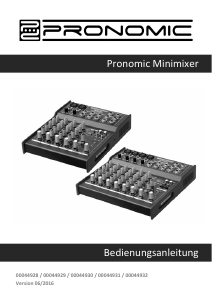 Bedienungsanleitung Pronomic 00044930 Mischpult