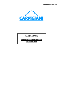 Handleiding Carpigiani 403-503 IJsmachine