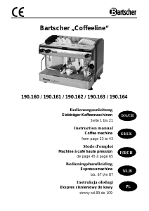 Manual Bartscher Coffeeline G1 Coffee Machine