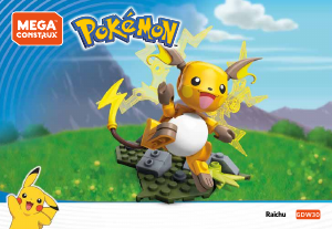 Rokasgrāmata Mega Construx set GDW30 Pokemon Raichu