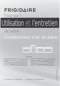 Mode d’emploi Frigidaire FFRE123ZA1 Climatiseur