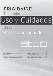 Manual de uso Frigidaire FFRA122ZA1 Aire acondicionado